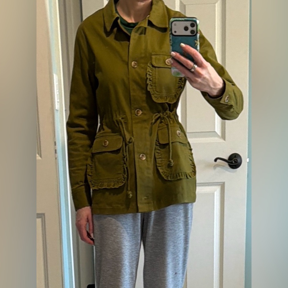 Evy’s Tree “The Mia” Olive Utility Jacket Size Small